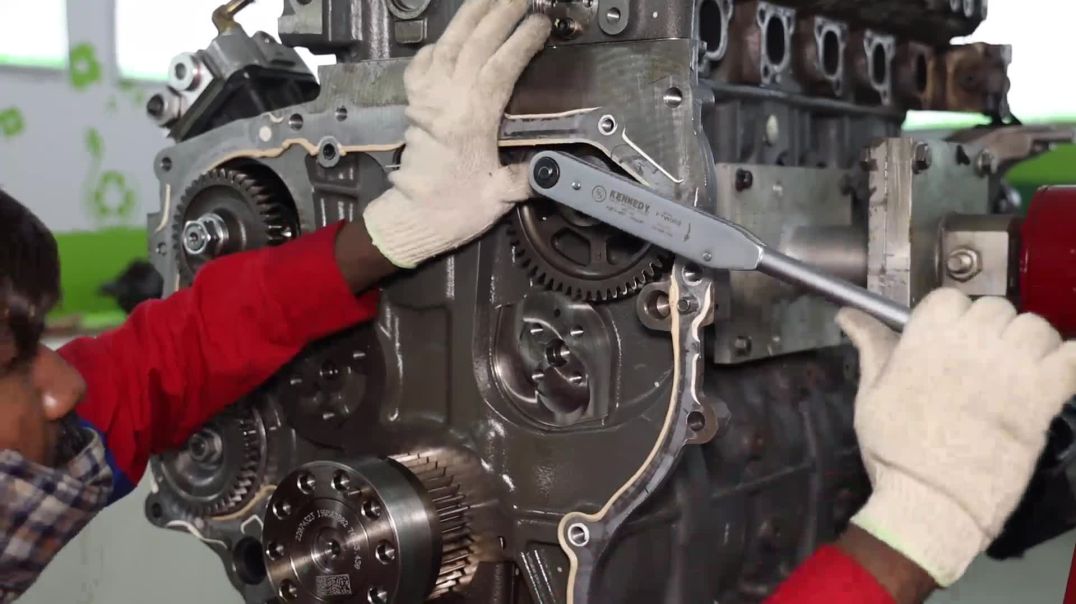 ⁣Vedx8 Engine Timing Gear Installation And Setting Process-7