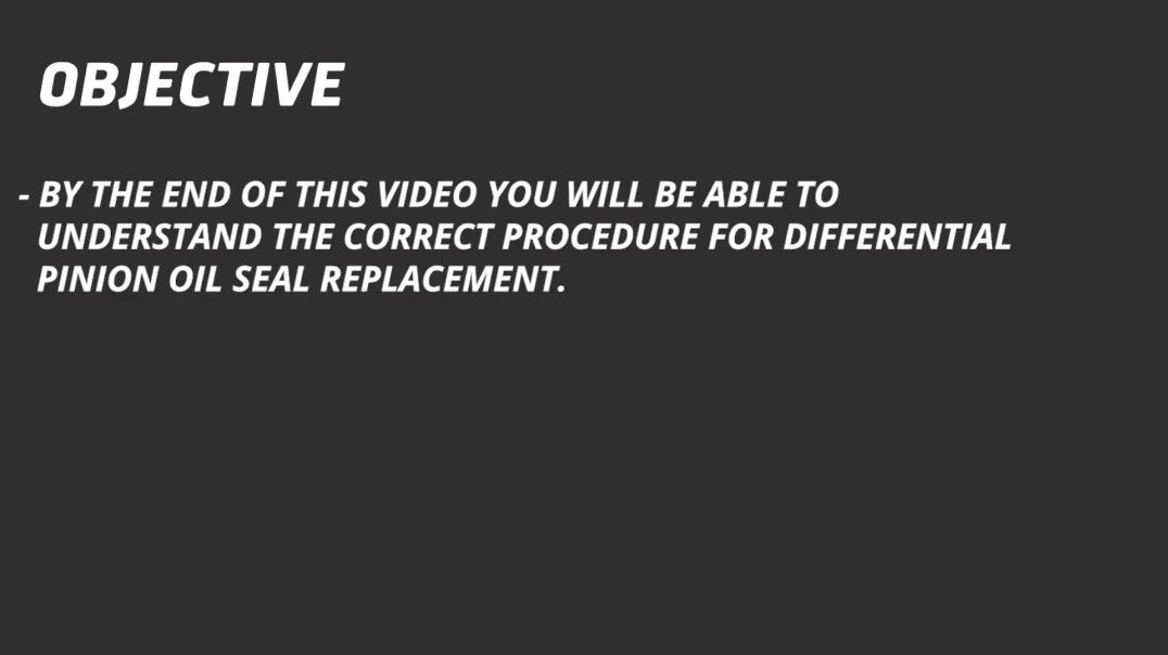 ⁣Rear axle Differential pinion oil seal replacement