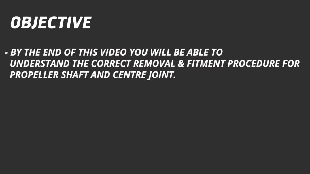 Propellershaft service procedure
