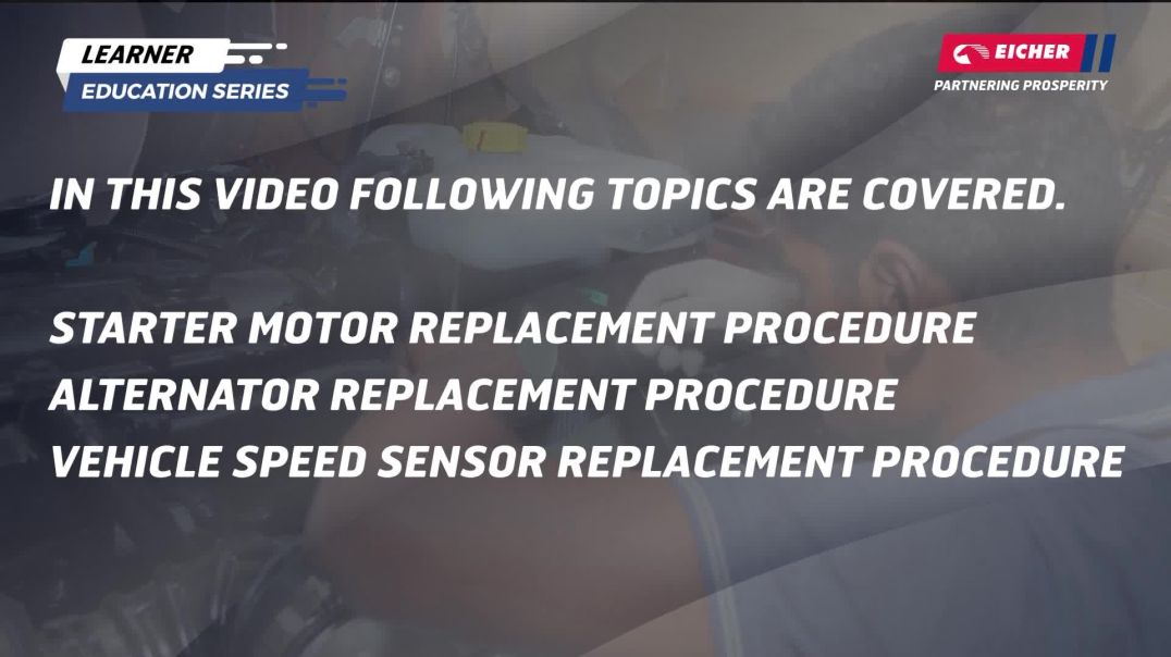 Starter motor, Alternator VS sensor